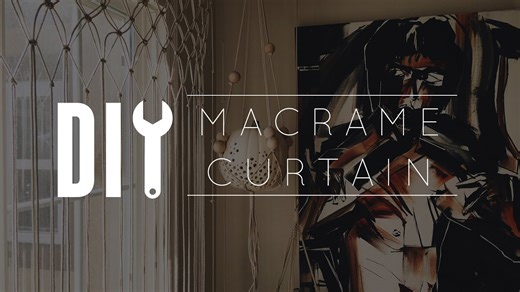 DIY macrame curtain: Easy step-by-step tutorial