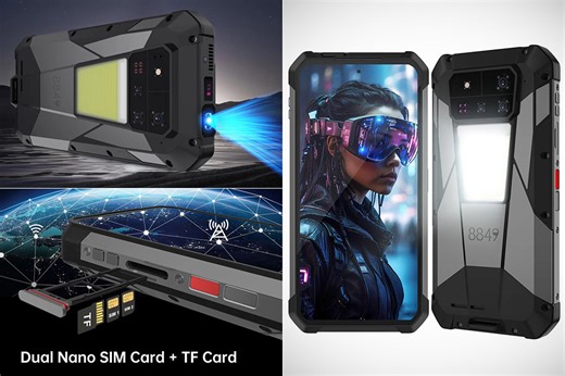 Unihertz's Tank 4 Pro Smartphone Lives Up to its Name, Has Built-in 720p DLP Projector