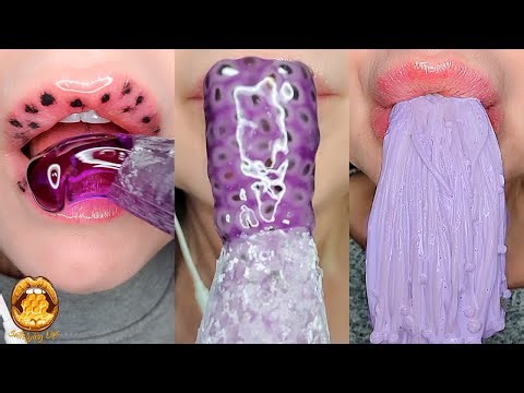 10 minutes For Sleep Relax Satisfying ASMR Eating Purple Food Compilation I Purple You💜