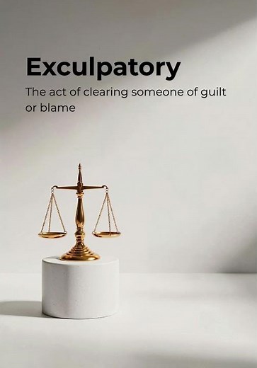 Clears Guilt | Learn “Exculpatory” (Legal English)