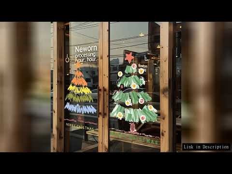 2025 Christmas Tree Stickers Retail Store Wall Art Canvas Display Window Glass Door Decoration Stati