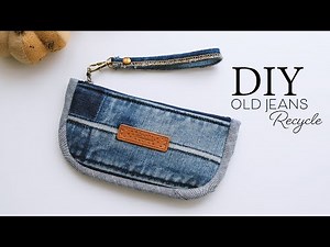 Denim Coin Purse: Upcycled Jeans Edges (ep329)