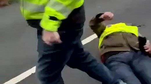 Moment striking Sellafield worker is hit by quad that drove into picket line