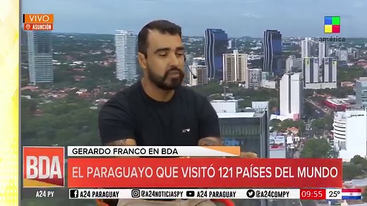 🌎 El paraguayo Gerardo Franco quiere visitar todos los países reconocidos por las Naciones Unidas para sus 40 años. 😱 👀 Ya lleva 121 en su lista y solo le queda 3 años para completar y conocer los 193 países que reconoce la ONU. 📌 Mirá la nota completa: https://bit.ly/3HzLtEj | América Paraguay