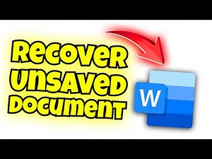how to recover unsaved document in word