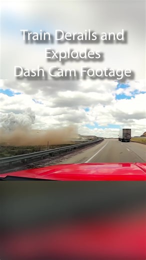 Dramatic Train Derailment and Explosion Captured on Dashcam