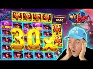 *RARE* 30X MULTI on the *NEW* Witch Hearts Megaways Slot! (Bonus Buys)