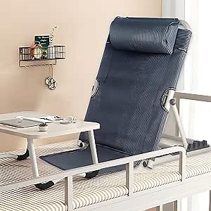 Lifting Bed Backrest Portable Folding Adjustable Sit-Up Back Rest Multi-Function Back Rest Bed Folding Disability Bed Backrest Support Change Angle of Backrest for Neck Head Lumbar Support