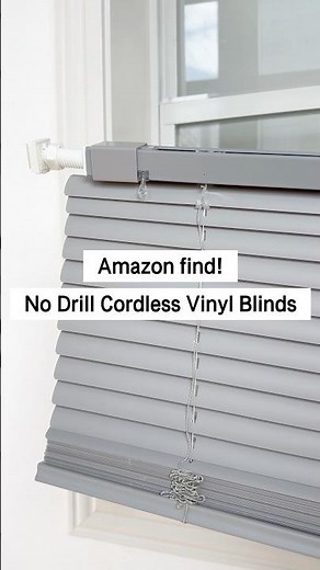 🩶 No-Drill Vinyl Cordless Blinds