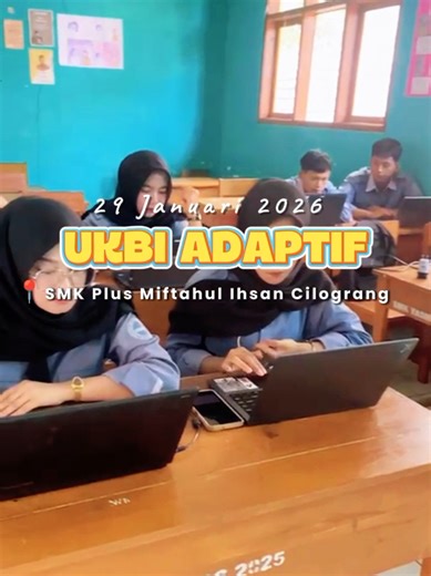 Uji Kemahiran Berbahasa Indonesia (UKBI) Adaptif Merdeka adalah instrumen uji kemahiran berbahasa Indonesia yang dilaksanakan secara daring menggunakan sistem Computerized Adaptive Test (CAT). Pelakasanaan tersebut dilaksanakan pada hari ini, Kamis 29 Januari 2026 yang dilaksanakan di sekolah @SMK PLUS YASMI Selamat dan semangat anak2 untuk meningkatkan keterampilan berbahasanya🫶 #ukbiadaptif #bahasaindonesia