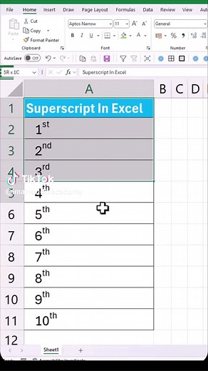 Mastering Superscript in Excel: Quick Keyboard Shortcuts