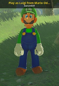 Play as Luigi from Mario Odyssey Mod for The Legend of Zelda: Breath of the Wild (WiiU) | BotW Mods