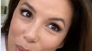 Eva Longoria shoots new L'Oreal Paris hair color commercial herself