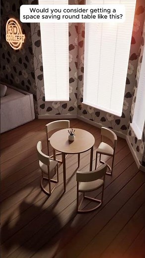 Compact Round Table with 4 Chairs | Smart Space-Saving Furniture Design