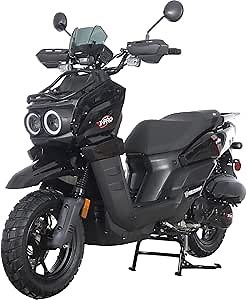 X-PRO Tank 200 Gas Moped Adult Gas Street Moped with 12" Wheels! LED Headlight!