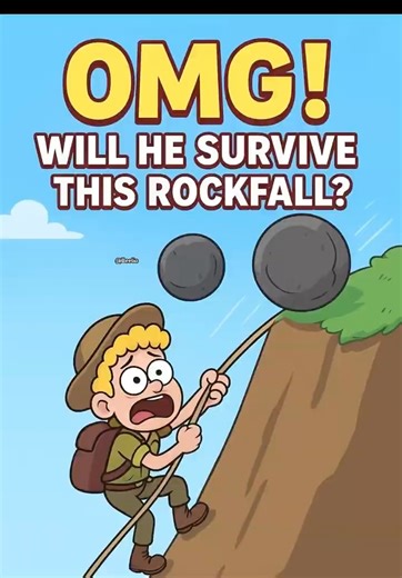 “😱 OMG! Will He Survive This CRAZY Rockfall?! ⛰️🔥” #viral #shorts #braintest