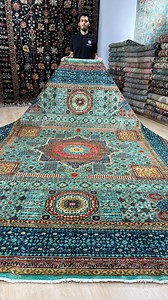 A true statement of heritage and elegance ✨ Handmade Mamluk Carpet — a masterpiece inspired by centuries-old royal designs. Rich turquoise tones, powerful medallions, and intricate geometric details come together in this rare Mamluk creation, fully hand-knotted with premium wool by master artisans. 📐 Size: 3 × 4 m (10 × 14 ft) 🧶 Material: 100% natural wool 🖐 Technique: Fully handmade 🌍 Origin: Afghanistan 🏡 Perfect for luxury living rooms, majlis, villas, and statement interiors This is not