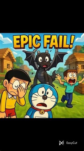 Doraemon vs Ender Dragon in Minecraft 😱 Funniest Epic Fail Ever!” #MinecraftAnimation