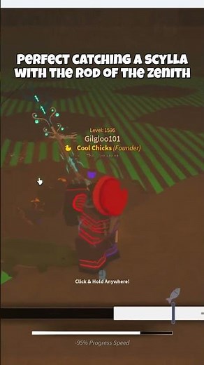 Perfect catching a Scylla with rod of the zenith in Fisch #fisch #roblox #help #mastery