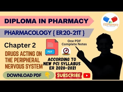 Pharmacology CH 2 Drugs Acting on the Peripheral Nervous System | Notes | D.Pharma 2nd Year 2025