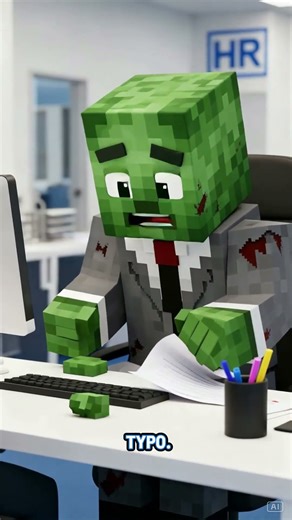 Office Zombie: Brains for Hire? #shorts #minecraft #funny