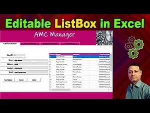 New Listview in Userform | Editable Listbox | AMC Management Application