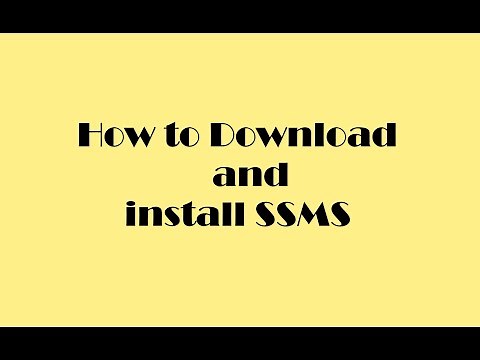 How to download and install SSMS
