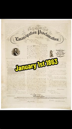 Happy New Year 🎊🎈 Signing of Emancipation Proclamation 1863 delivered in story format 😘 #history #emancipation #newyear #didyouknow #coolfacts