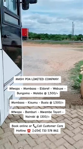 Affordable Bus Services from Mombasa to Eldoret