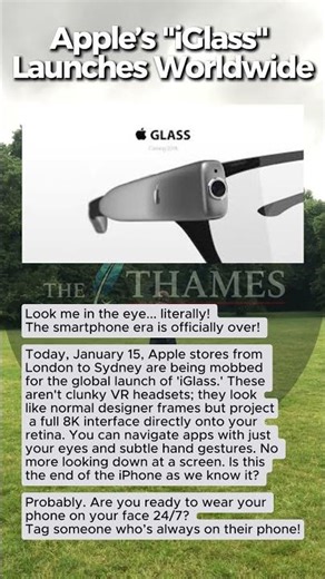THE IPHONE IS DEAD? 🕶️ Apple iGlass Launches Globally #Apple #iGlass #TheThamesTimes