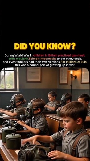 Children Trained for Gas Attacks in WW2… Heartbreaking 😢 #ww2 #historyfacts #history