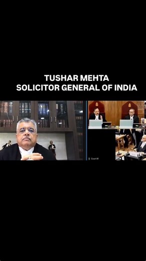 See what Solicitor General of India is chewing while attending before Sc #incourtsecrets
