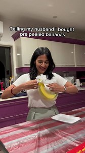 Woman pranks her husband with pre-peeled bananas!