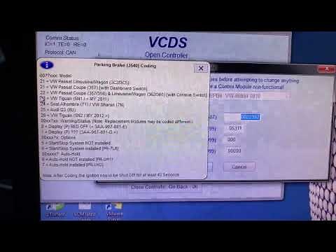 Passat B7 electric parking module (EPB) coding with VCDS in Passat B6