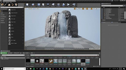 UE4瀑布游戏特效工作流程视频教程 Intro to UE4 VFX: Waterfall