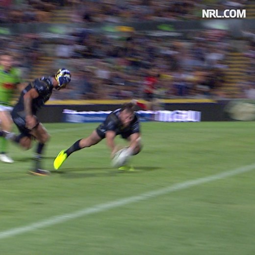 Unbelievable Try as Thurston's Kick Hits the Crossbar! #NRLThrowback