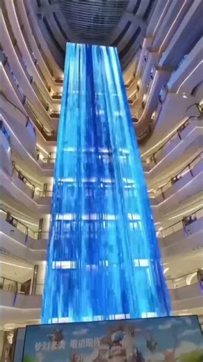 Transparent LED Screen | Waterfall Effect Demo