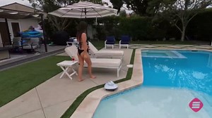 Pool Cleaner - Cordless Robotic Pool Vacuum for Above Ground & In-Ground Swimming Pool Automatic Water Cleaner with Top Handle, Robotic Underwater Cleaner with Filter（White3）