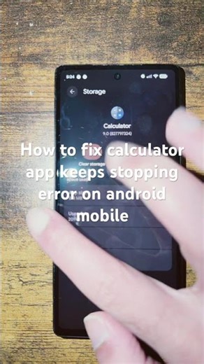 How to fix calculator app keeps stopping error on android mobile
