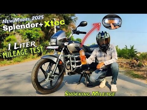 "Hero Splendor+ Xtec 2025 | 1 Litre Mileage Test 😱 Shocking Result"