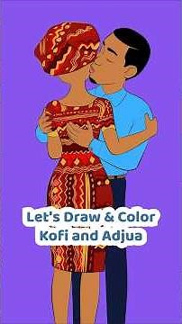 💘🎨 Let’s Draw & Color Kofi & Adjua | Happy Valentine's Day Video | OmoBerry (New Song!)