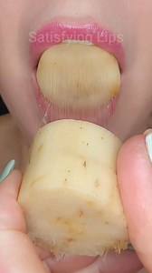 15M views · 75K reactions | ASMR Satisfying Eating Banana Plant Root #asmr #asmreating #satisfyinglips | Satisfying Lips | Facebook