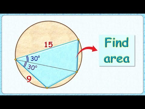 Find area of cyclic quadrilateral #maths #geometry #circle #olympiad #401