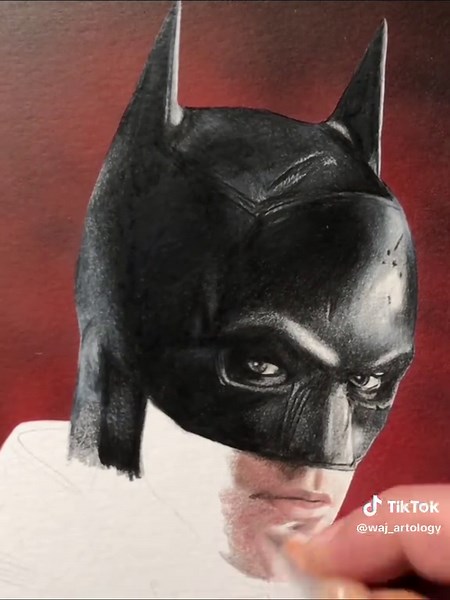Drawing the Batman: A Coloured Pencil Timelapse