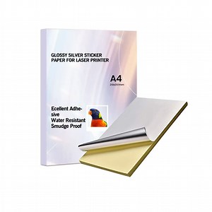 [Hot Item] Papel de etiqueta autoadhesivo plateado brillante en rollo A3  A4 etiquetas adhesivas