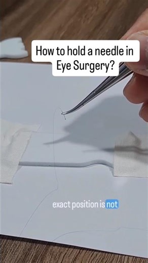 How to hold a needle in Eye Surgery? Correct way to perform Suturing. #eyedoctor #residency #neetpg