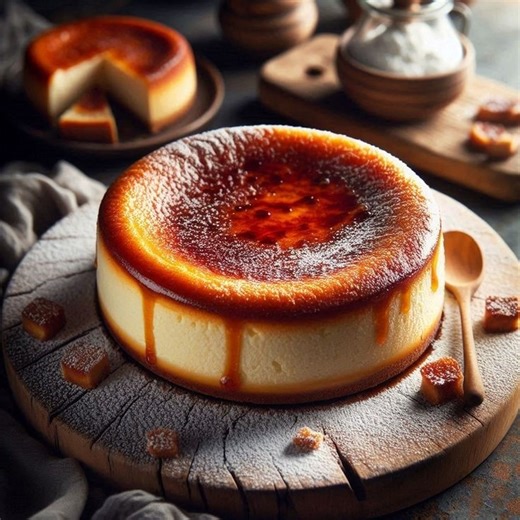 🧀 Basque Burnt Cheesecake 👉Ingredients • Cream cheese – 750 g (softened) • Sugar – 1 cup • Heavy cream – 1¾ cups • Eggs – 4 large • All-purpose flour – 2 tablespoons • Vanilla extract – 1 teaspoon • Salt – ¼ teaspoon 💁‍♂️Method 1. Prepare the Pan • Preheat oven to 220°C (425°F). • Line a round springform pan with parchment paper, letting it rise above the edges. 2. Make the Batter • Beat cream cheese and sugar until smooth. • Add eggs one at a time, mixing gently. • Stir in heavy cream, vanil