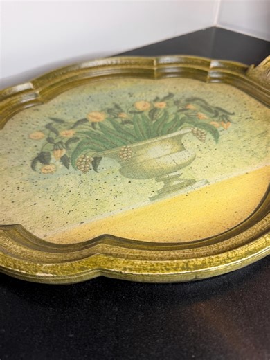 Vintage Florentine Style Decorative Wood Tray - Etsy