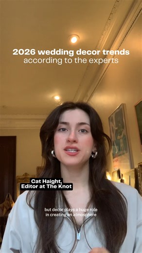 "guests don’t care about wedding decor” is a take i simply can't relate to 😌. from fine art details and rococo swans, to billowy linens, ice sculptures, and cozy table lamps—these 2026 wedding decor trends are pure main character energy. watch to the end for the one that feels timeless, not trendy ✨🕯️🍇. | The Knot