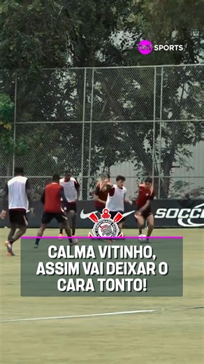 TNT Sports Brasil on Instagram: "CALMA, VITINHO, ELE TEM FAMÍLIA! 😅🦅 O ano mal começou e o Vitinho já tá empolgado pra mostrar serviço pro Dorival Jr. Ele deixou dois marcadores na saudades durante o treino. #FutebolBrasileiro"